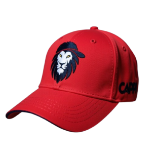 Premium Red Baseball Lion Cap