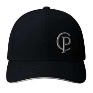 Black Baseball Cappi Cap with CP Embroidered Logo