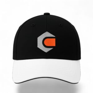 Cappi Dual Tone Black & White Cap | Premium Cotton Baseball Cap