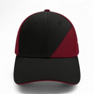Cappi Slice Dual-Tone Classic Cap – Black & Red Baseball Cap | Stylish & Exclusive